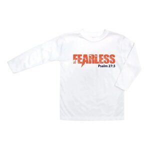 FEARLESS - Big Boys Christian T-shirt Psalm 27:3 (Long Sleeve)